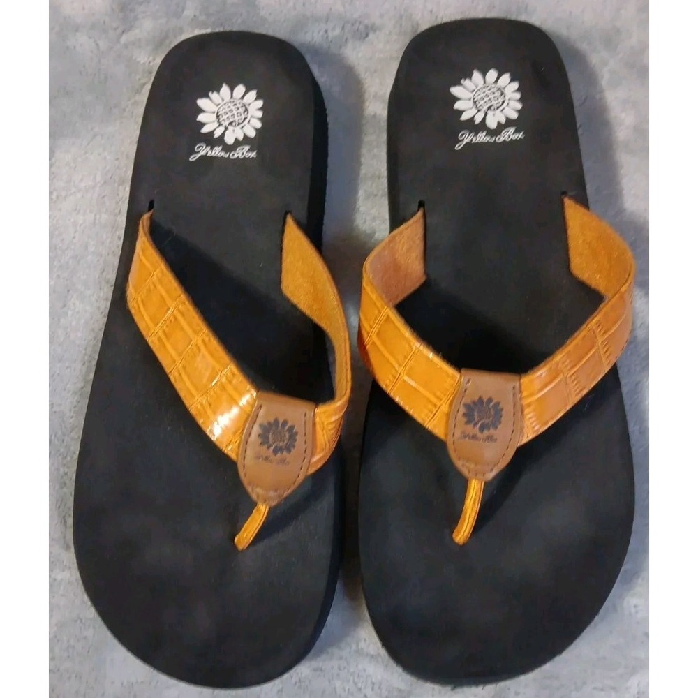 Yellow Box Women's Flip Flops Size 11 Mustard‎ Yellow Abenego